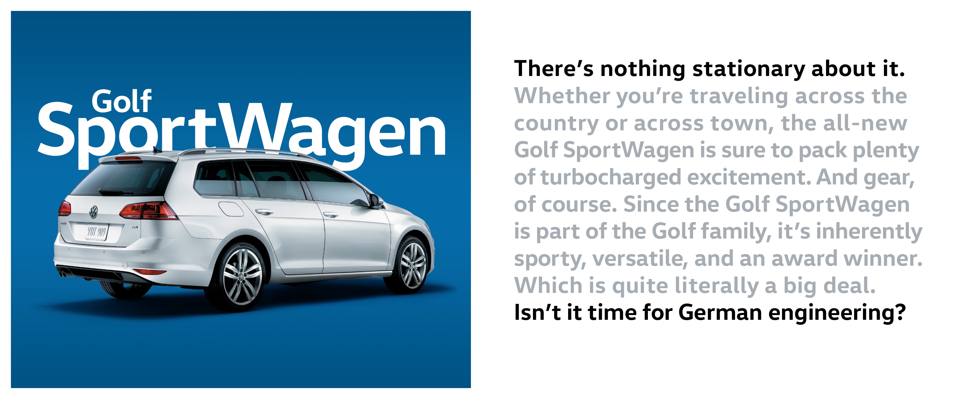 2015 VW Golf SportWagen Brochure Page 1